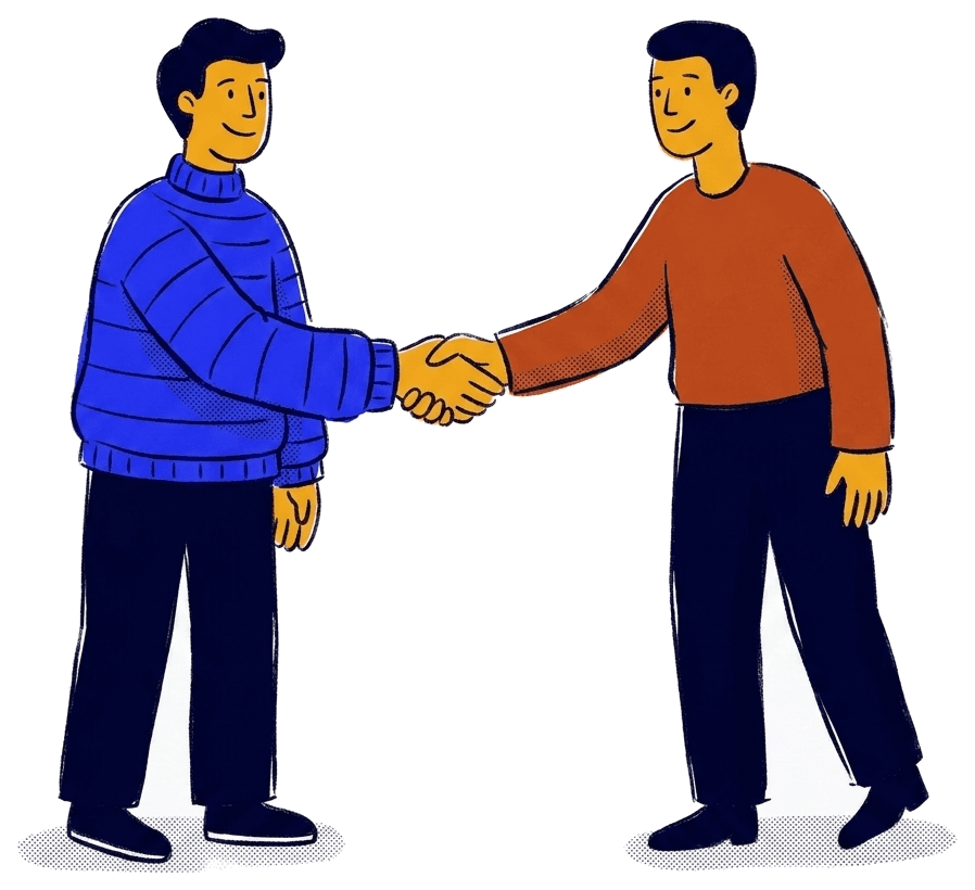 Two people shaking hands