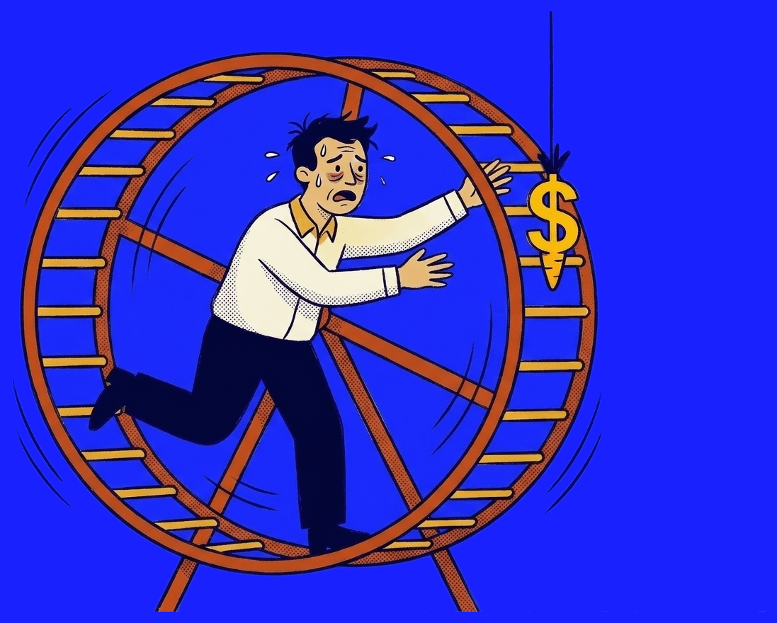 A founder on a treadmill chasing the next funding round